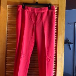 LOFT size 6, color coral, nice office dress pants. Cotton nice for summer.